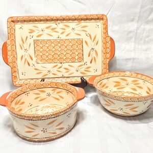 Temp-Tations ovenware 3 pieces